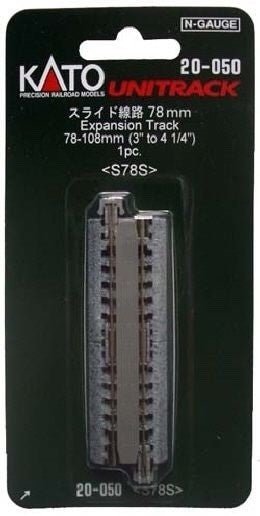 KATO 20 - 050 N Scale Unitrack 78 - 108mm (3"–4 - 1/4") Expansion Track - Oakville Model Trains Depot