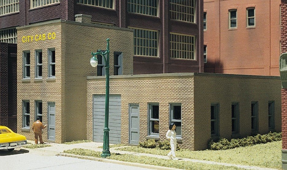 DPM 11200 HO Scale City Cab Co. Building Kit (Garage / Taxi Stand) - Oakville Model Trains Depot
