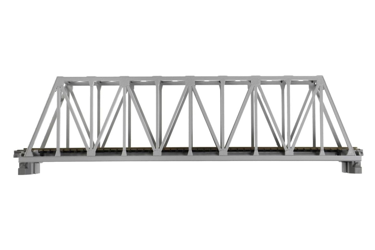 KATO 20 - 432 N Scale Unitrack 248mm (9 - 3/4") Single - Track Truss Bridge - Gray - Oakville Model Trains Depot