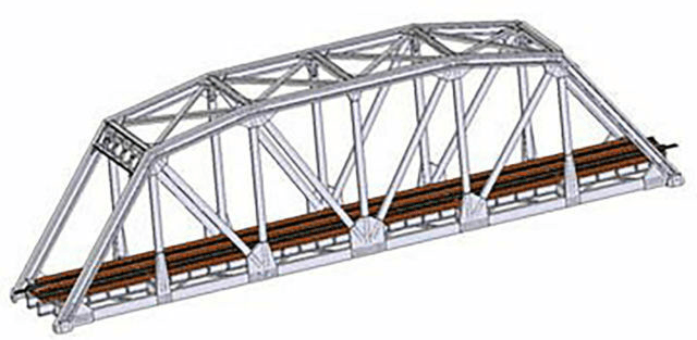 Atlas 2071 N Scale Through Truss Bridge Kit w/Code 55 Nickel - Silver Rail - Silver - Oakville Model Trains Depot