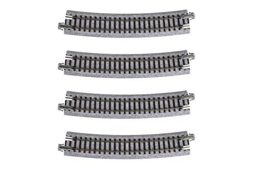 KATO 20 - 160 N Scale Unitrack R481mm (R19") 15° Curved Track - 4 - Pack - Oakville Model Trains Depot