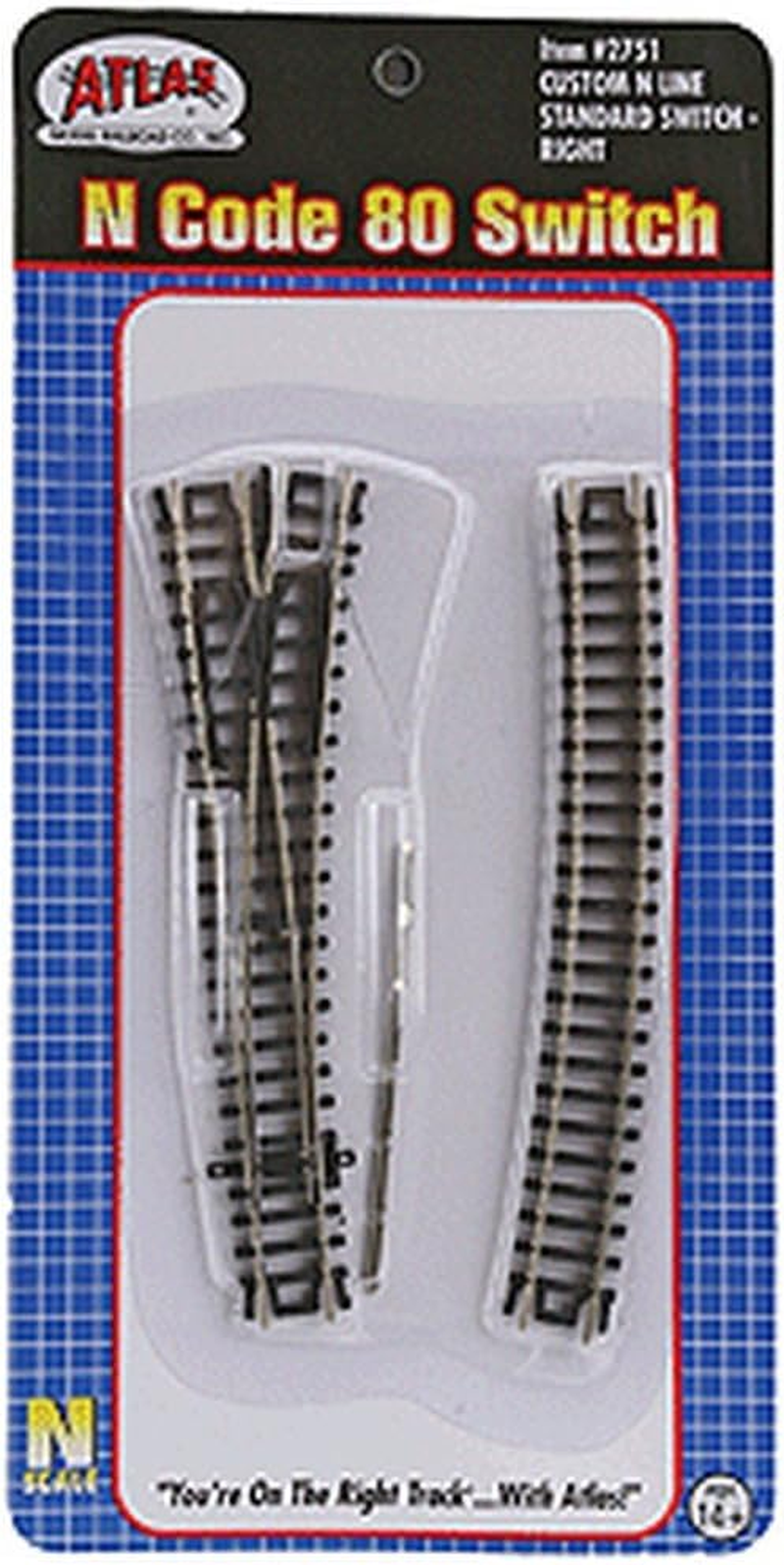 Atlas 2751 N Scale Code 80 #4 Custom RH Right Hand Standard Turnout
