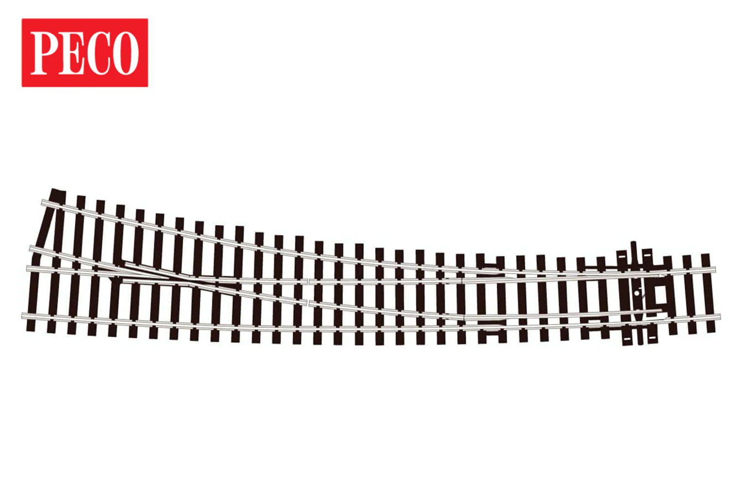 Peco SL-86 HO Scale Code 100 Curved RH Right Hand Turnout with Insulfrog - New