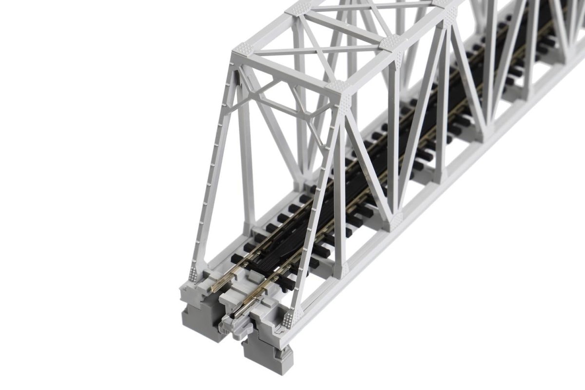KATO 20 - 432 N Scale Unitrack 248mm (9 - 3/4") Single - Track Truss Bridge - Gray - Oakville Model Trains Depot