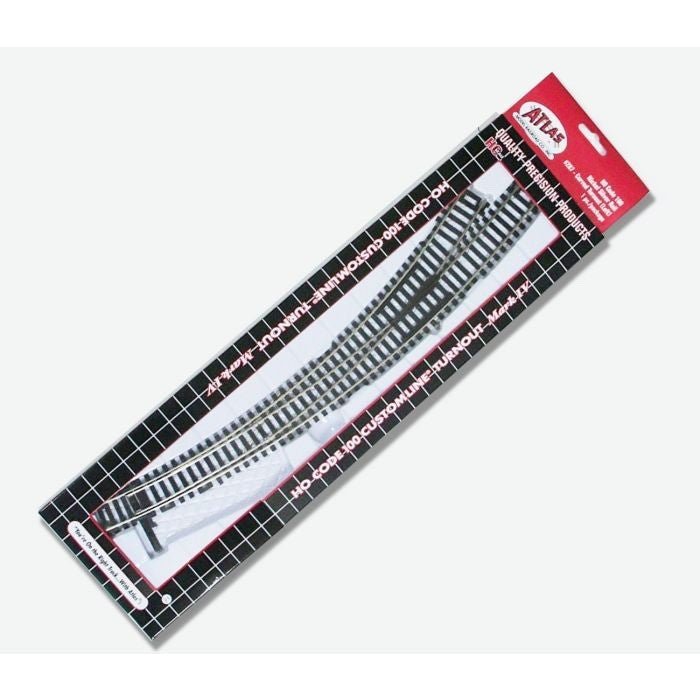 Atlas 287 HO Scale Code 100 Curved LH Left Hand Custom Line Mark IV Turnout - Oakville Model Trains Depot