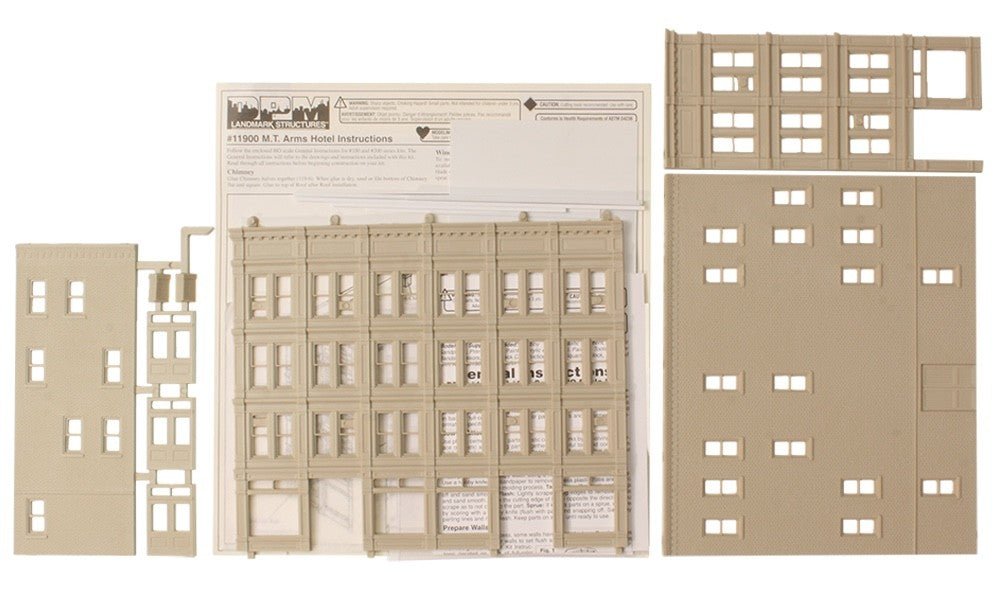 DPM 11900 HO Scale M.T. Arms Hotel Building Kit (Period Small - Town Hotel) - Oakville Model Trains Depot