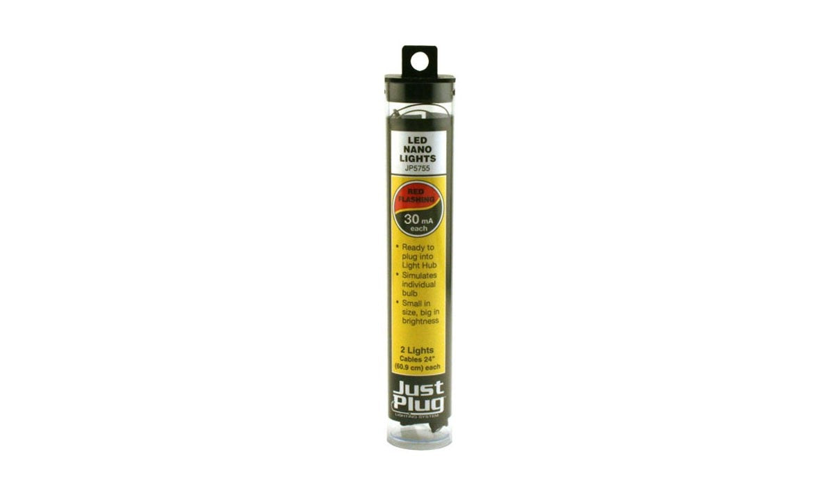 Woodland Scenics JP5755 Just Plug Red LED Flashing Nano Lights