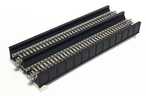 KATO 20 - 458 N Scale Unitrack 186mm (7 - 5/16") Double - Track Plate Girder Bridge - Black - Oakville Model Trains Depot