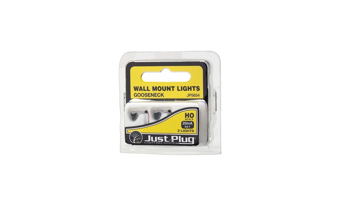 Woodland Scenics JP5654 HO Scale Gooseneck Wall Mount Lights - Oakville Model Trains Depot