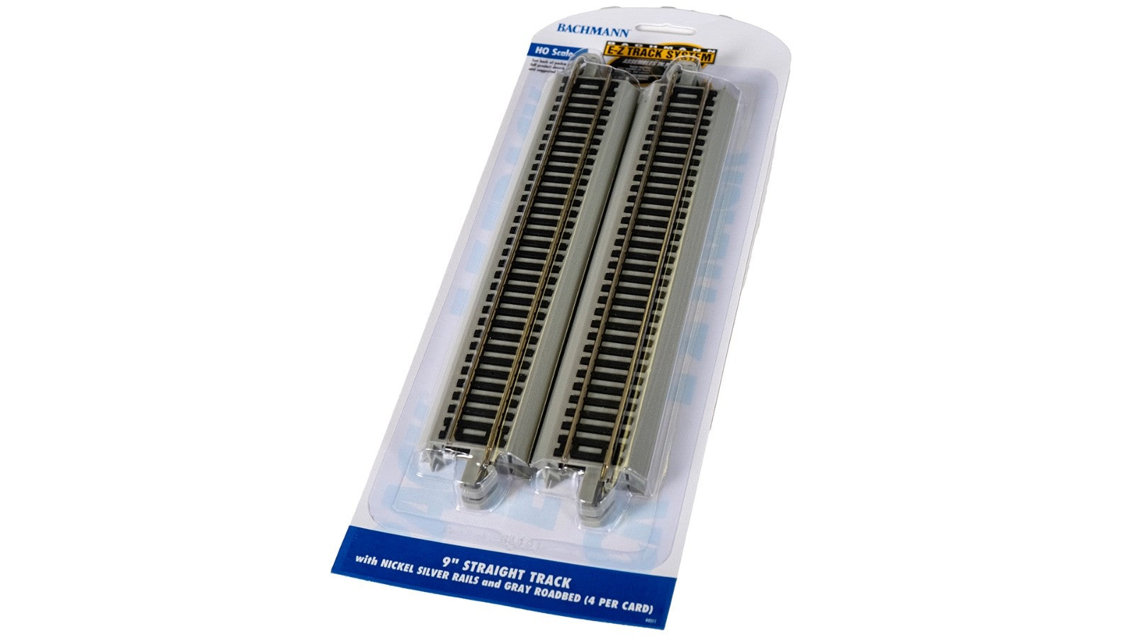 Bachmann 44511 HO Scale EZ-Track® 9" Straight Track - 4pcs