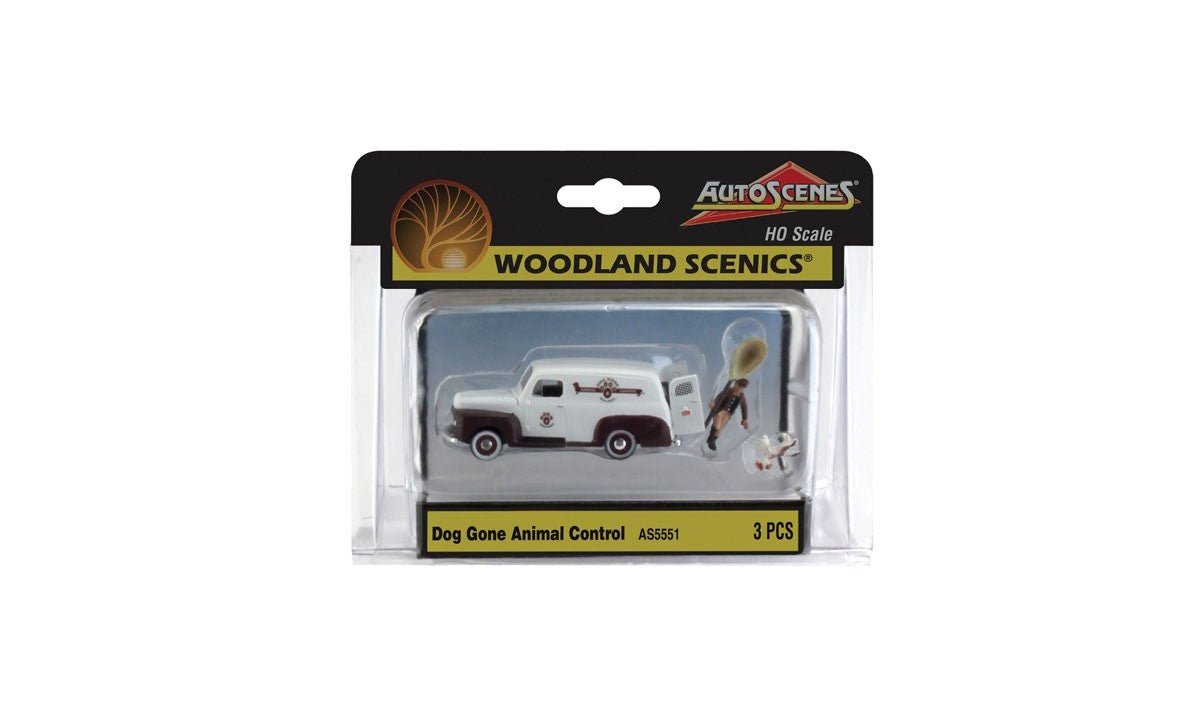 Woodland Scenics AS5551 HO Scale Dog Gone Animal Control - Oakville Model Trains Depot