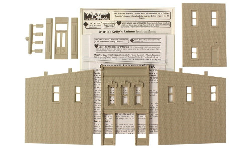 DPM 10100 HO Scale Kelly's Saloon Building Kit (Old West Storefront) - Oakville Model Trains Depot