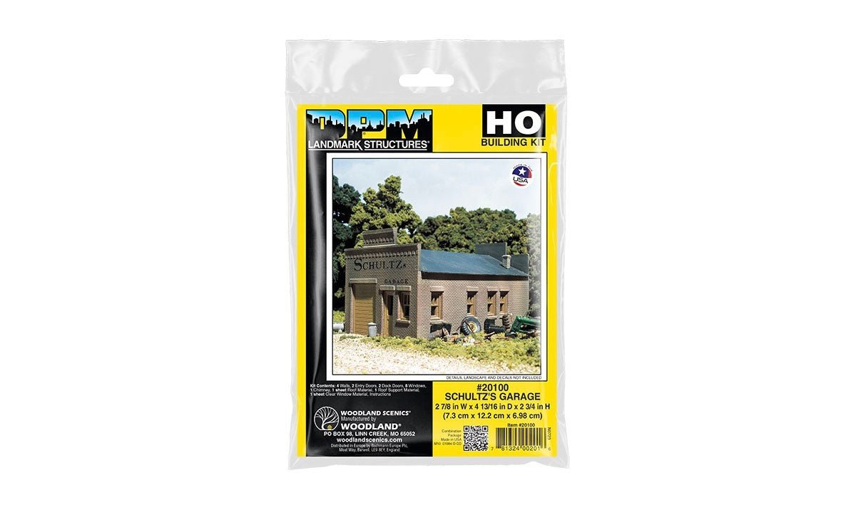 DPM 20100 HO Scale Schultz's Garage Building Kit (Period Auto Garage) - Oakville Model Trains Depot