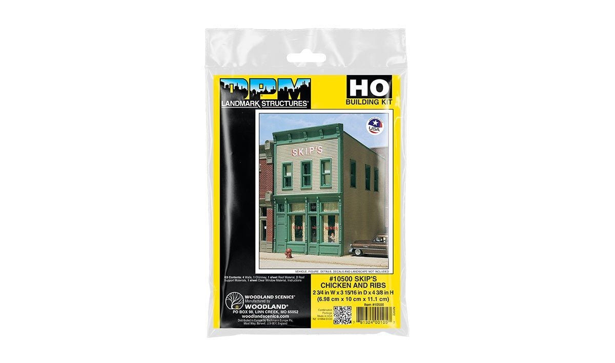 DPM 10500 HO Scale Skip's Chicken and Ribs Building Kit (Roadside Eatery) - Oakville Model Trains Depot