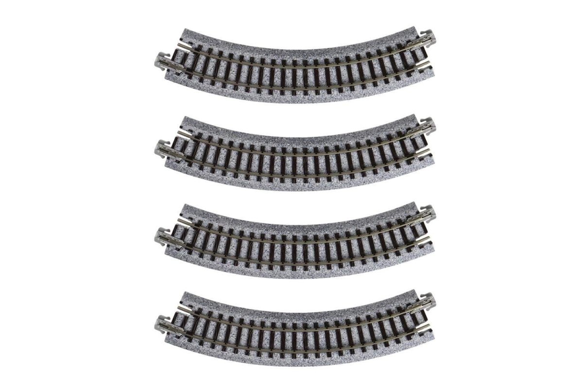 KATO 20 - 174 N Scale Unitrack Compact R150mm (R6") 45° Curved Track - 4 - Pack - Oakville Model Trains Depot