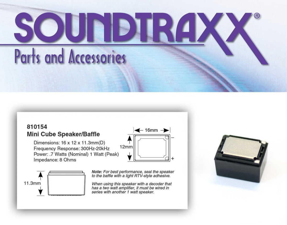 SoundTraxx 810154 Mini Cube Oval Speaker/Baffle (Tight N + Z Installs) - Oakville Model Trains Depot
