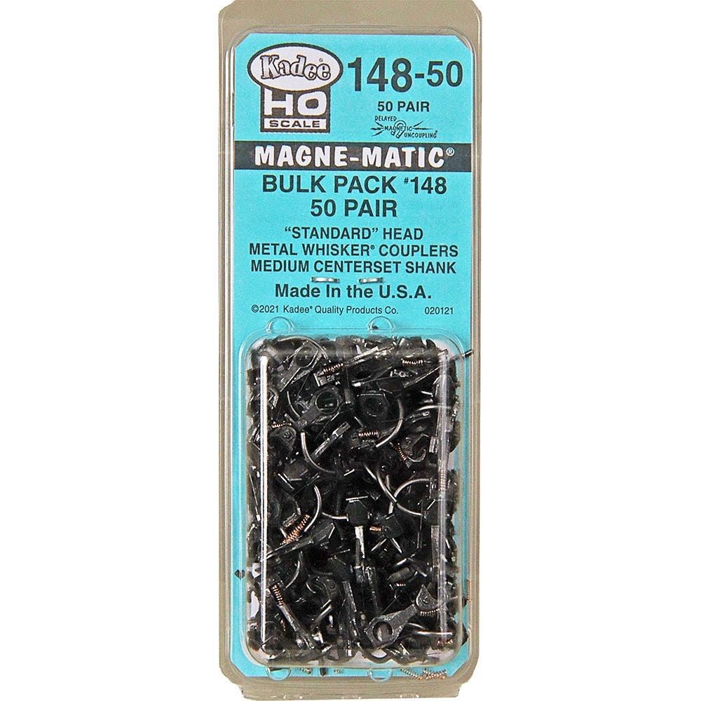 Kadee 148 - 50 HO Scale Bulk Pack - 50 pair 148 Whisker® Metal Couplers Medium (9/32") - Oakville Model Trains Depot