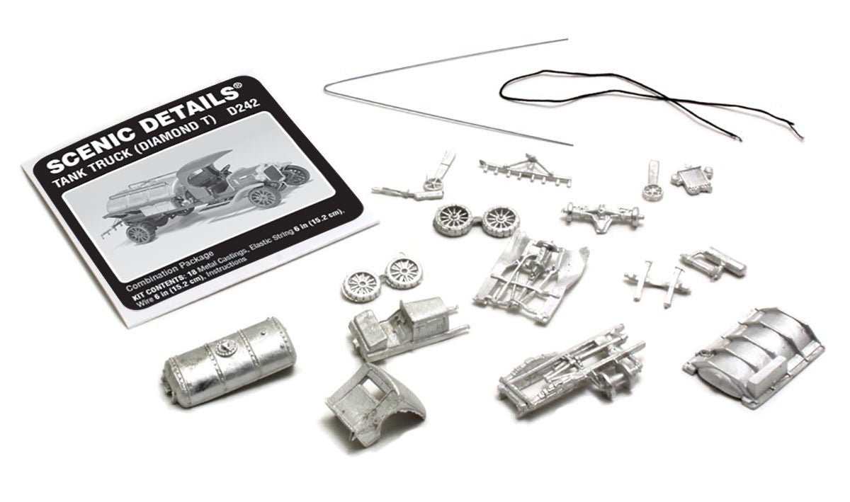 Woodland Scenics D242 HO Scale ScaleTank Truck (Diamond T) Kit - Oakville Model Trains Depot