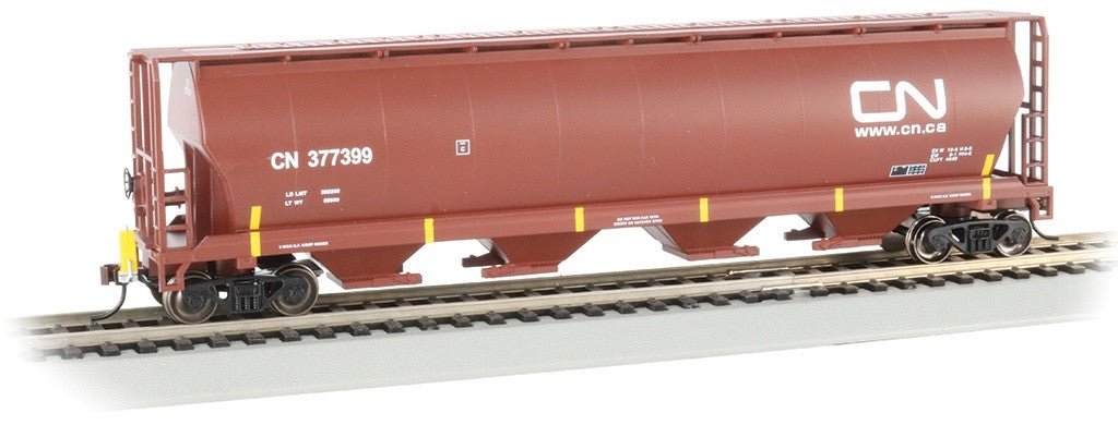 Bachmann 73803 HO Scale Cylindrical Grain Hopper w EOT/FRED Flashing Light CN 377399 - Oakville Model Trains Depot