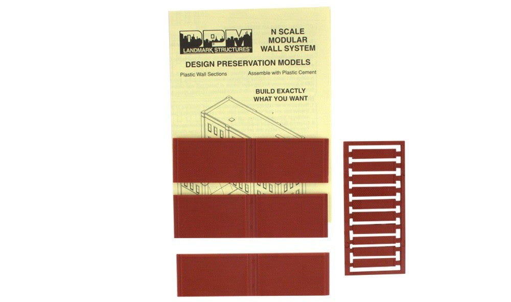 Woodland Scenics DPM 60111 N Scale One-Story Blank Wall Kit