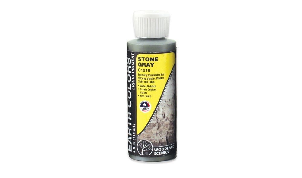 Woodland Scenics 1218 Earth Colors™ Stone Gray Liquid Pigment 4 fl oz / 118 mL - Oakville Model Trains Depot