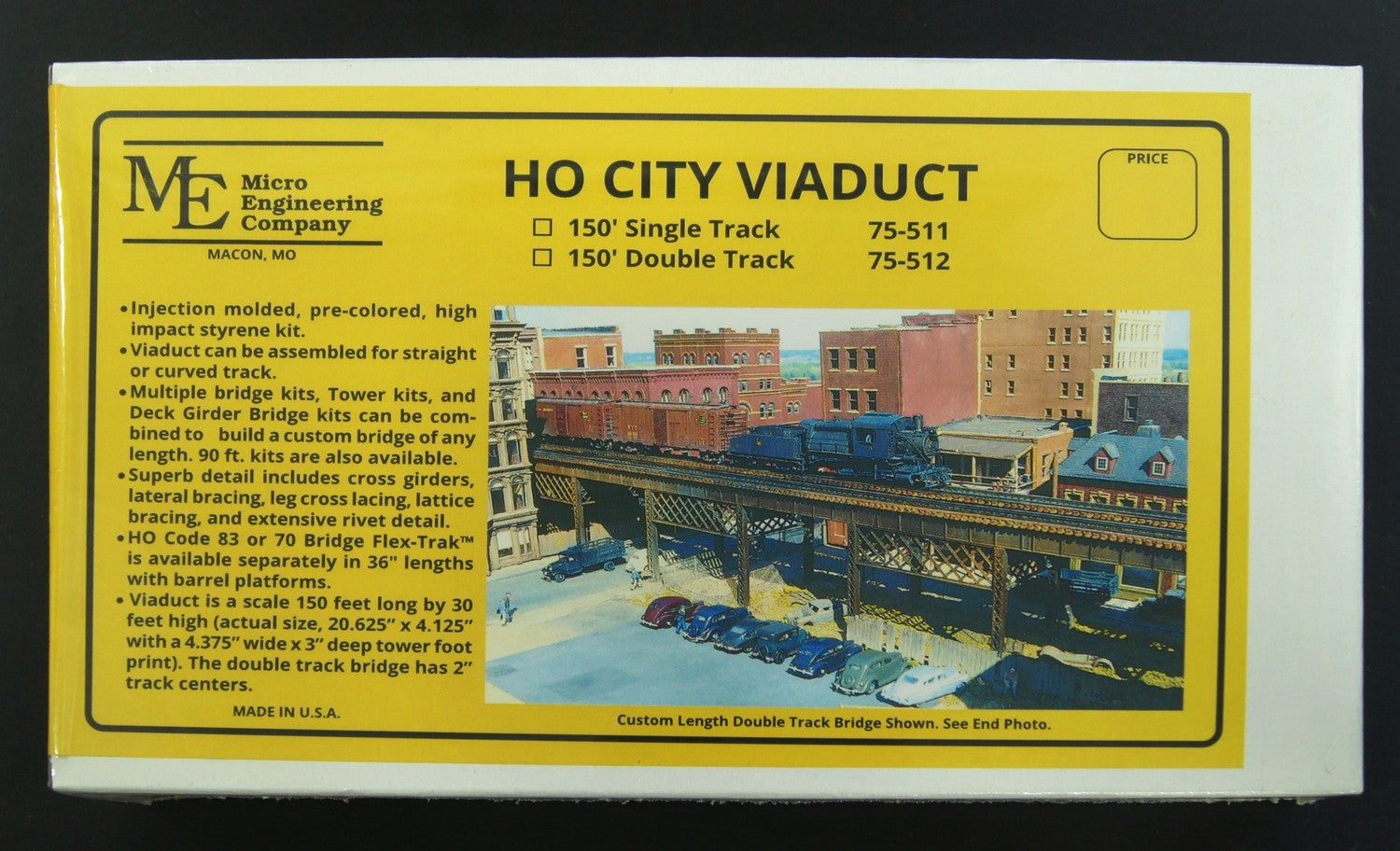 Micro Engineering 75-511 HO Scale City Viaduct 150" Single Track