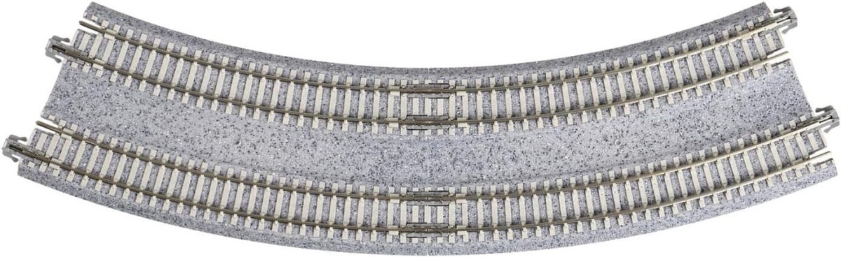 KATO 20 - 184 N Scale Unitrack R315mm/R282mm Concrete Tie Double Curve 22.5° - 2 - Pack - Oakville Model Trains Depot