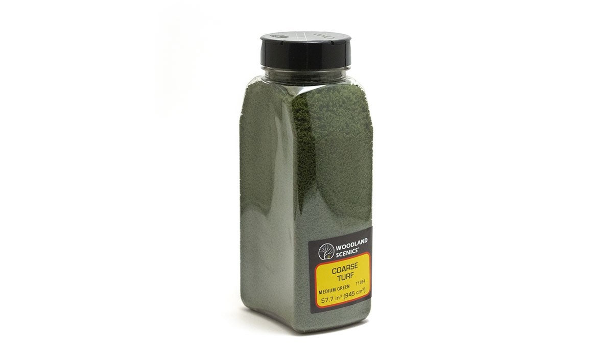 Woodland Scenics T1364 Coarse Turf Medium Green Shaker