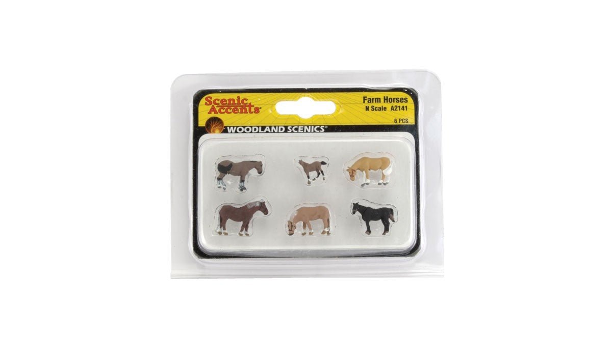 Woodland Scenics A2141 N Scale Farm Horses - Oakville Model Trains Depot