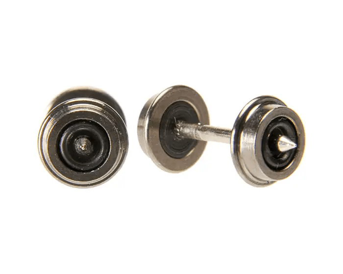 Atlas 22020 N Scale 33" Blackened Metal Wheels - 12 - Pack - Oakville Model Trains Depot