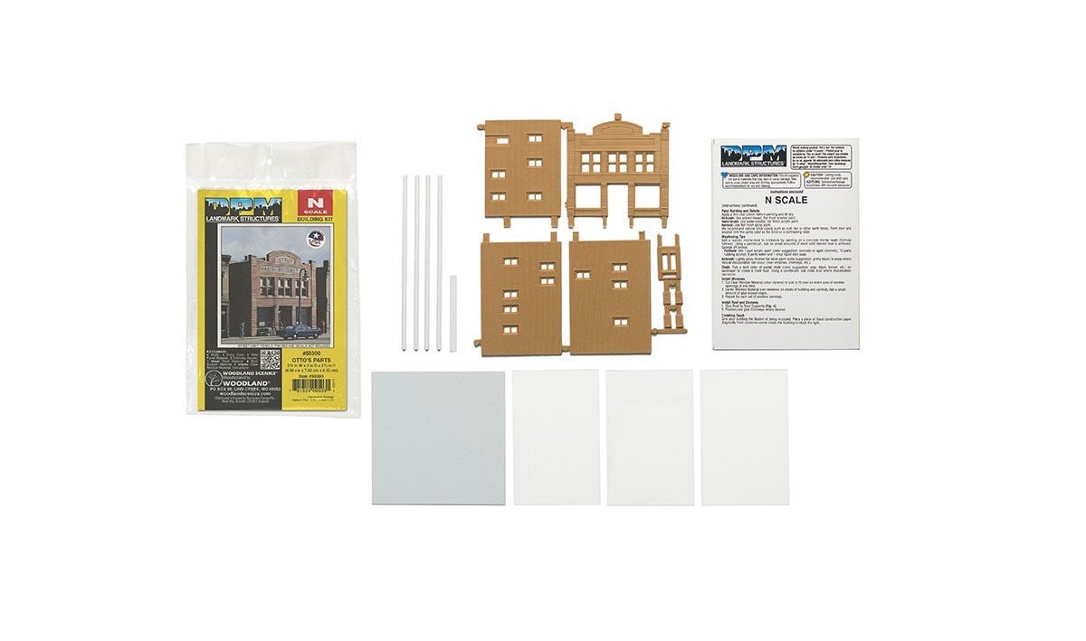 DPM 50300 N Scale Otto's Parts Building Kit (Auto Parts Store) - Oakville Model Trains Depot