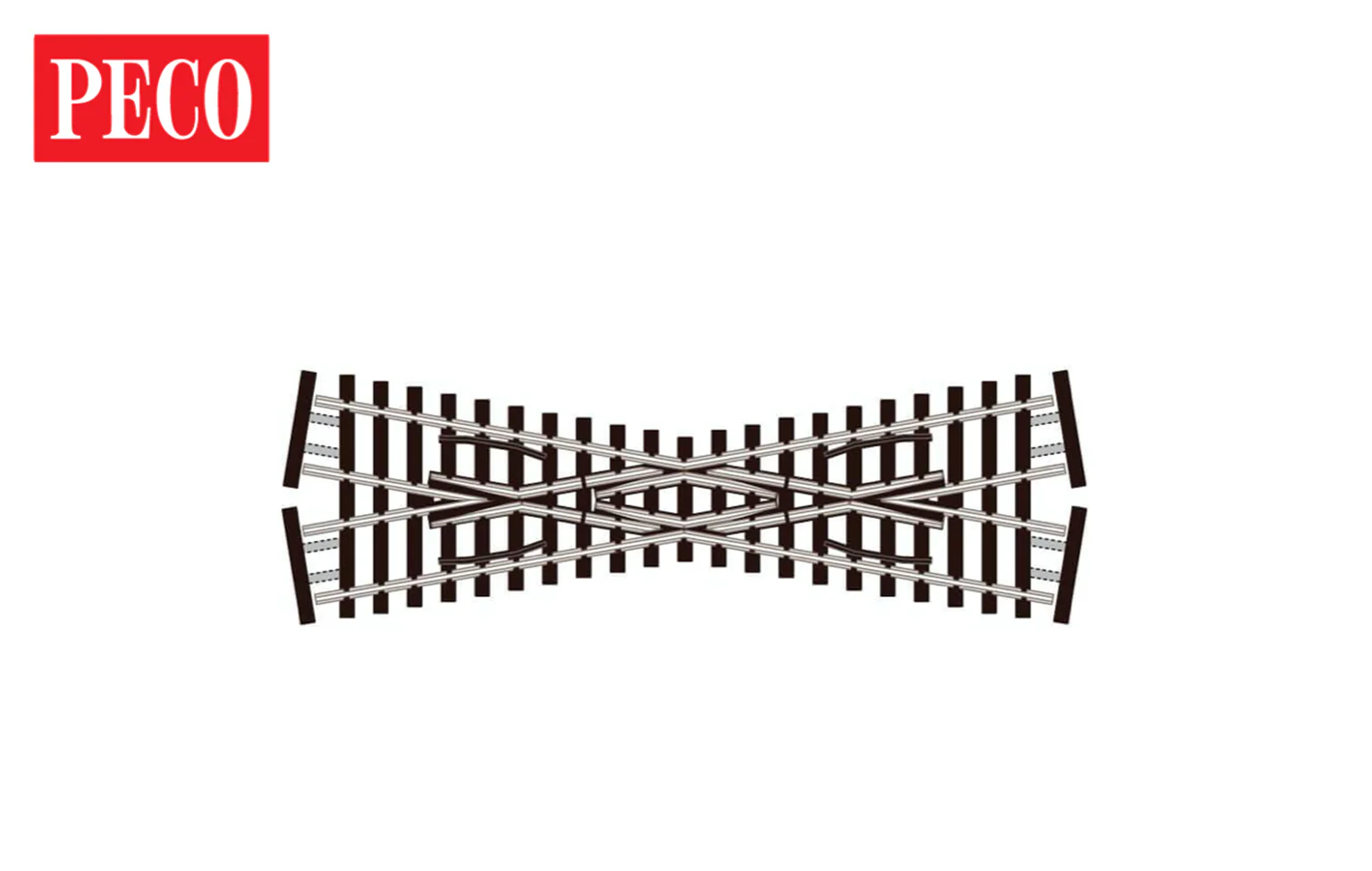 Peco SL-E393F N Scale Code 55 Short Crossing with ElectroFrog - New