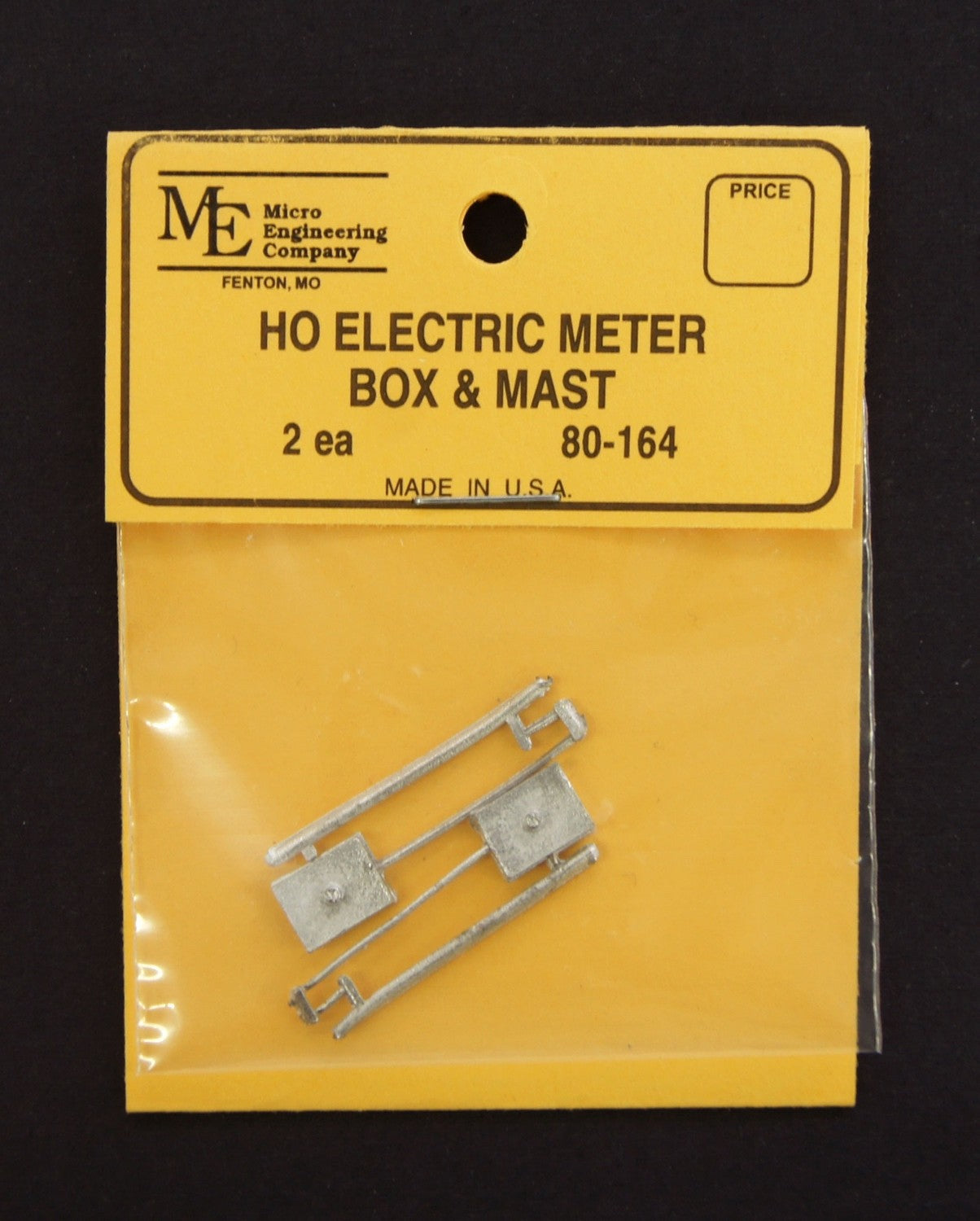 Micro Engineering 80-164 HO Scale Electric Meter Box & Mast - 2pcs