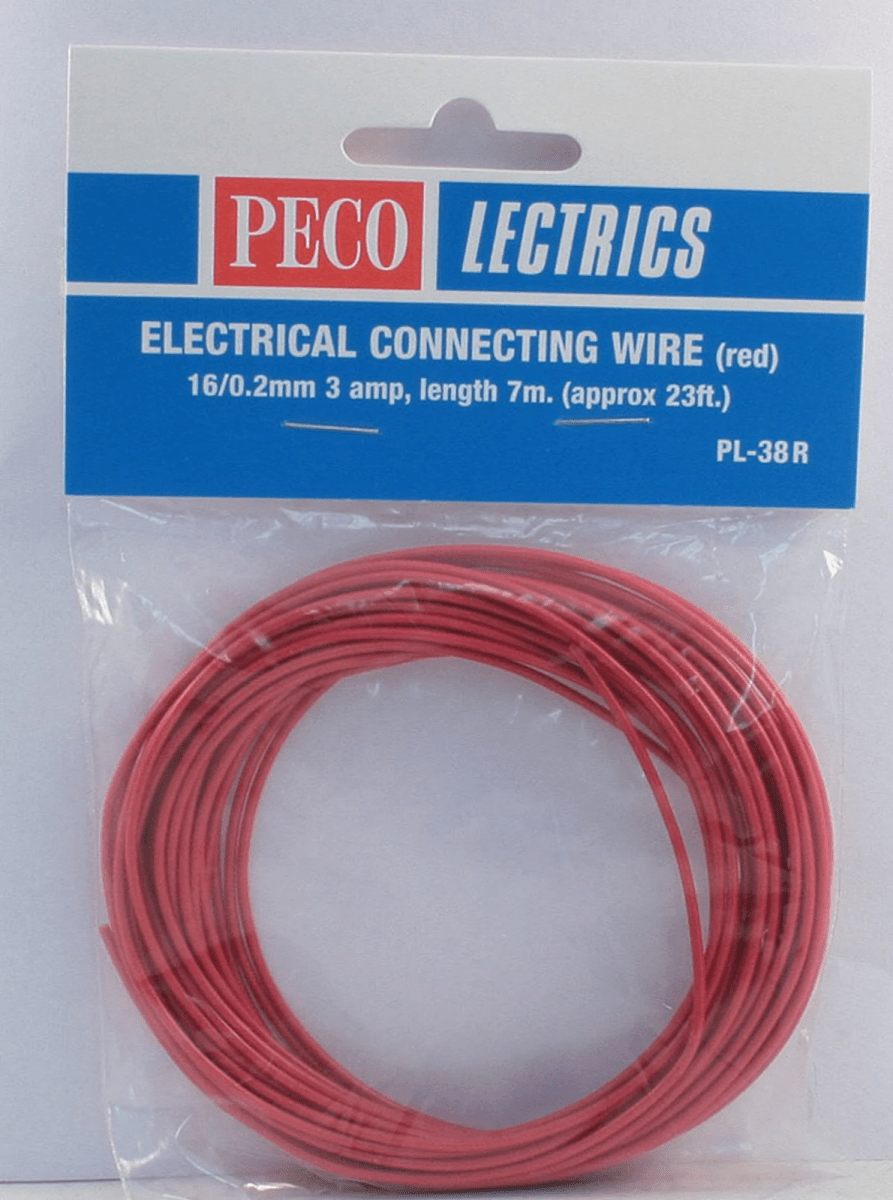 PECO PL - 38R Red Connecting Wire All Scale 3 Amp 16 - Std - Oakville Model Trains Depot