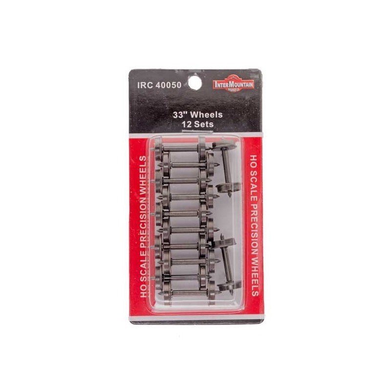 InterMountain 40050 HO Scale 33" Metal Insulated Wheelsets .110" Tread Width 12pcs - Oakville Model Trains Depot