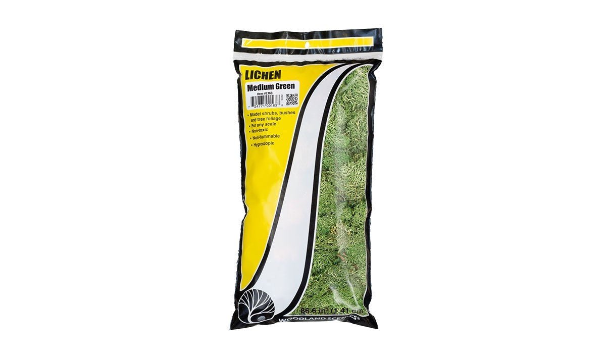 Woodland Scenics L163 Lichen Medium Green - Oakville Model Trains Depot