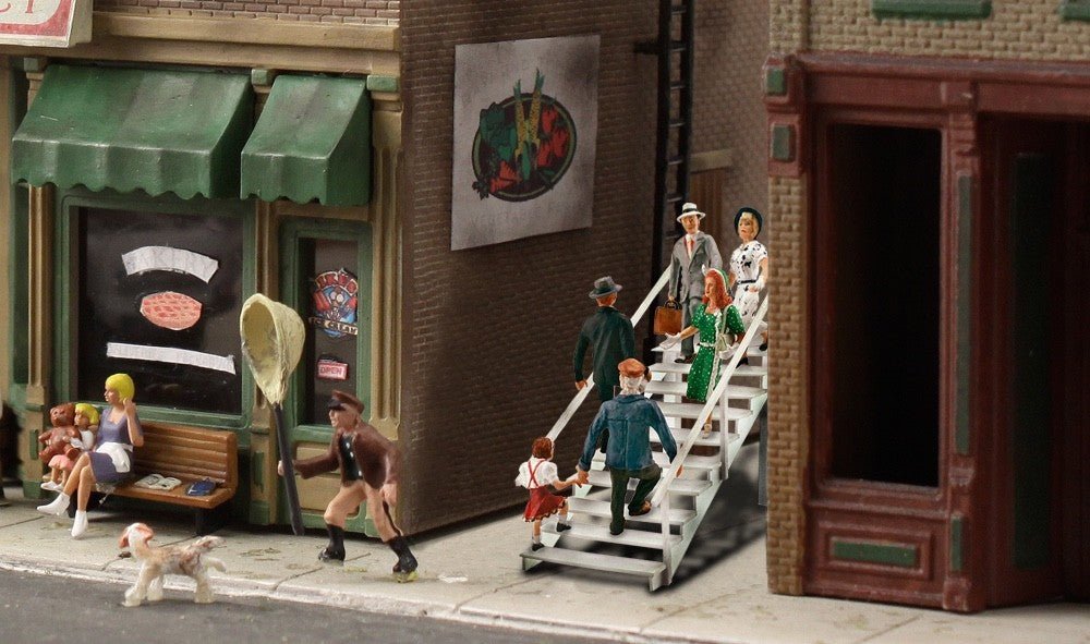 Woodland Scenics A1954 HO Scale Taking the Stairs - Oakville Model Trains Depot