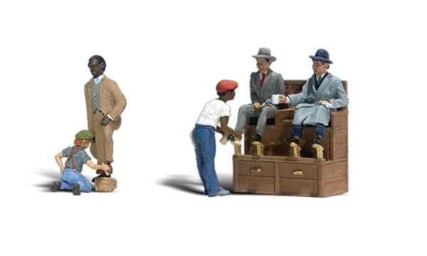 Woodland Scenics A2176 N Scale Shoe Shiners - Oakville Model Trains Depot