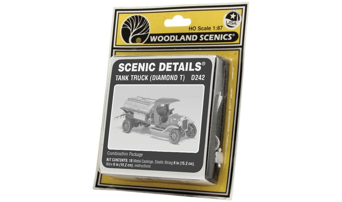 Woodland Scenics D242 HO Scale ScaleTank Truck (Diamond T) Kit - Oakville Model Trains Depot