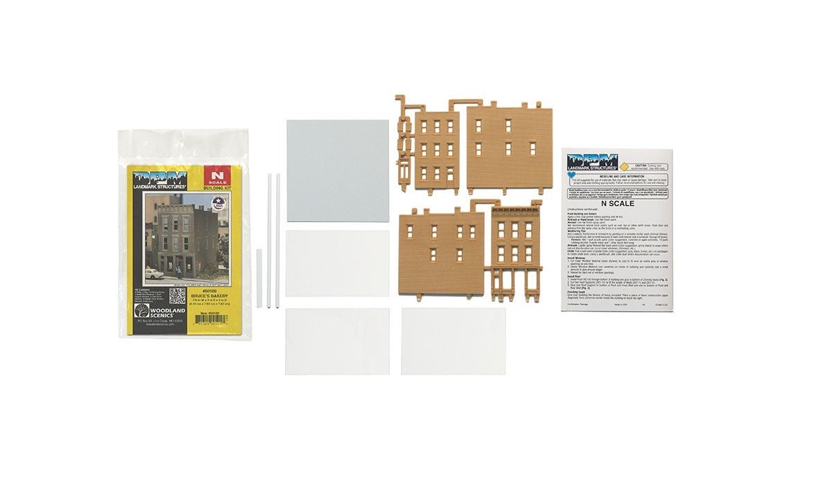 DPM 50100 N Scale Bruce's Bakery Building Kit (Period Bakery Storefront) - Oakville Model Trains Depot