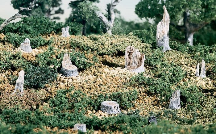 Woodland Scenics S32 Broken Stumps - 14pcs - Oakville Model Trains Depot