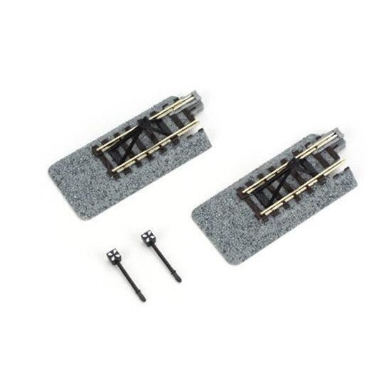 KATO 20 - 048 N Scale Unitrack 50.5mm (2") Bumper End Track - 2 - Pack - Oakville Model Trains Depot