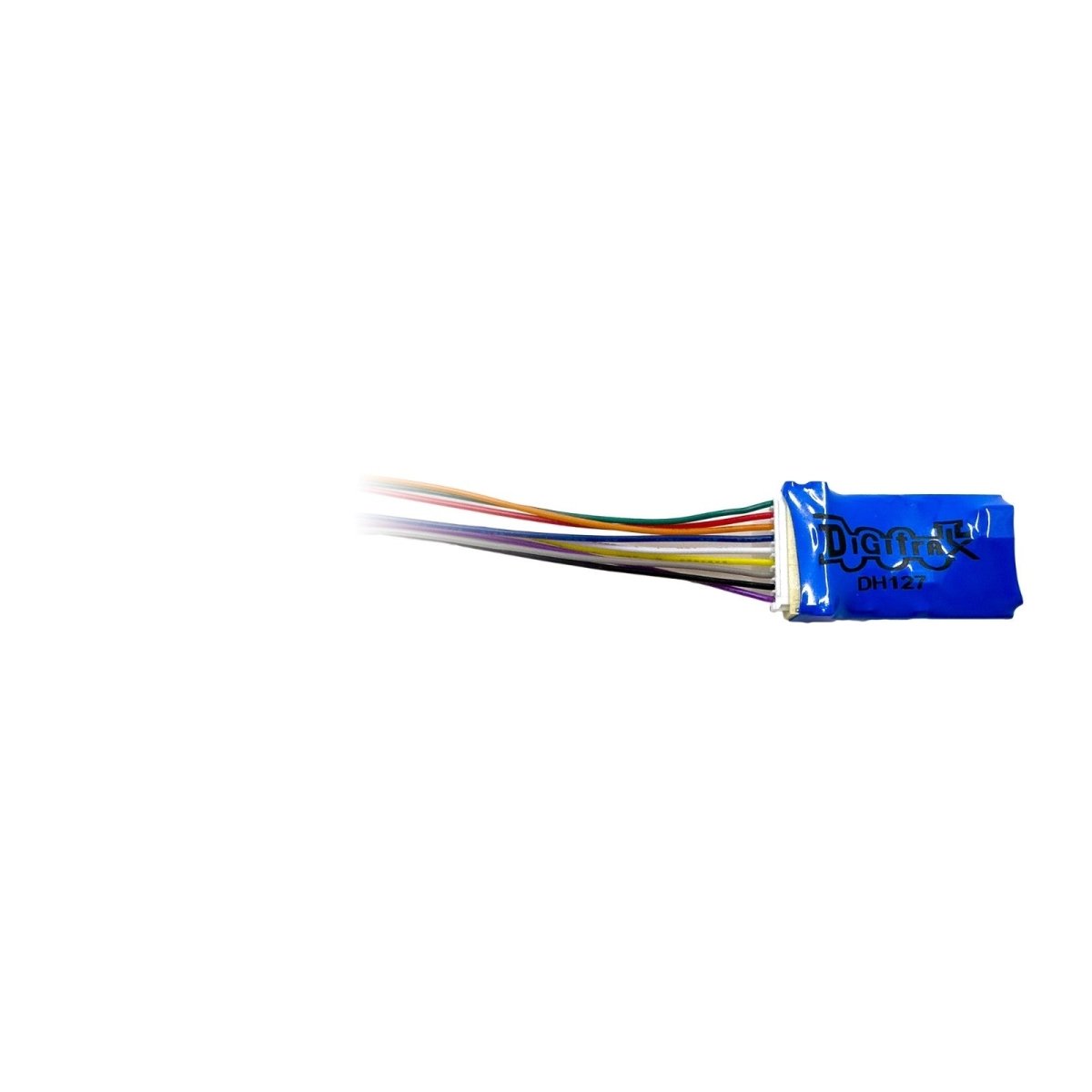 Digitrax DH127D HO Series 7 Economy DCC Mobile Decoder - 1A / 2 - Function / 9 - Pin Harness Socket - Oakville Model Trains Depot
