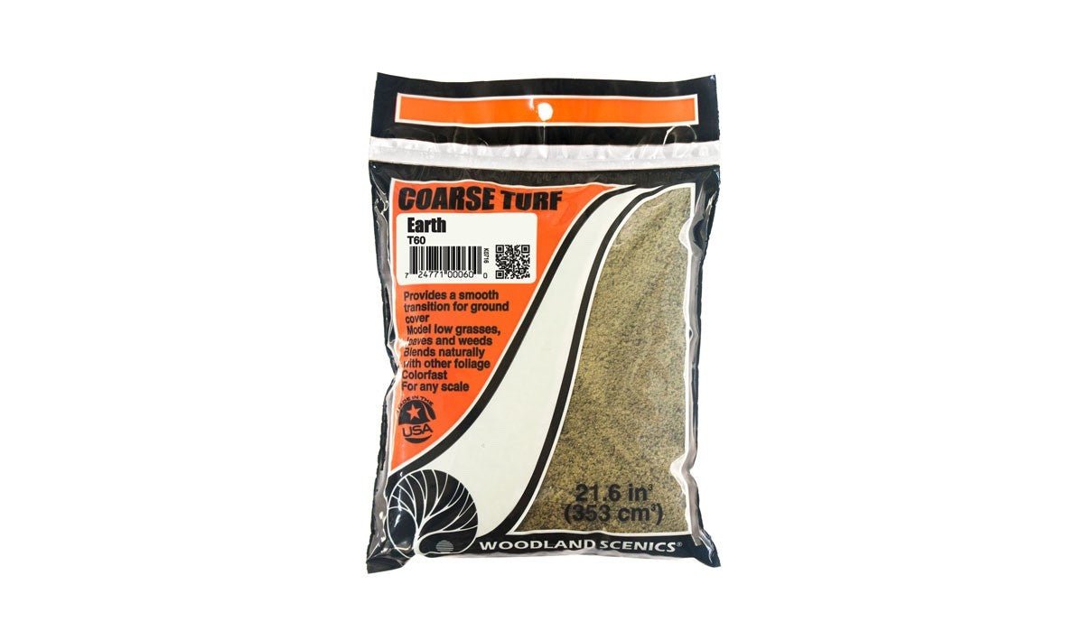 Woodland Scenics T60 Coarse Turf Earth Bag - Oakville Model Trains Depot