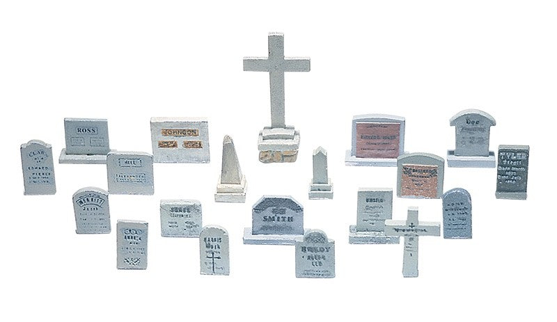 Woodland Scenics D201 HO Scale 20 Tombstones Kits