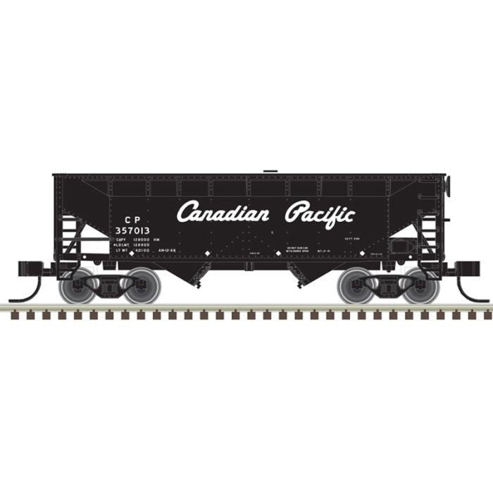 Atlas 50006123 N Scale 2 - Bay Offset Side Hopper — Canadian Pacific 357018 - Oakville Model Trains Depot