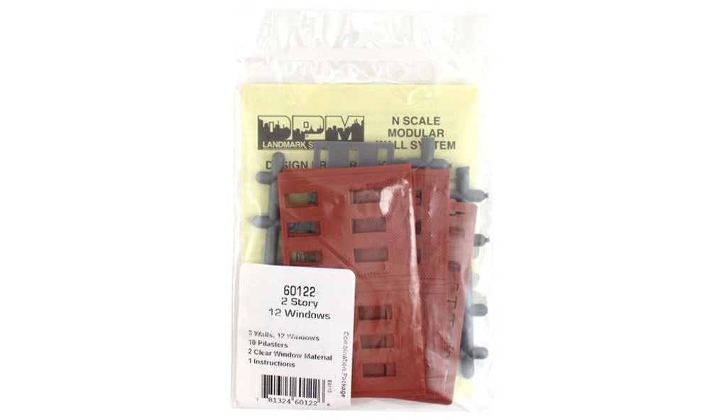 Woodland Scenics DPM 60122 N Scale Two-Story 12-Windows Kit