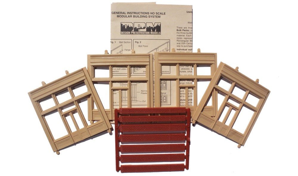 DPM 30161 HO Scale MBS Street Level 20th Century Entry Wall Section - Oakville Model Trains Depot