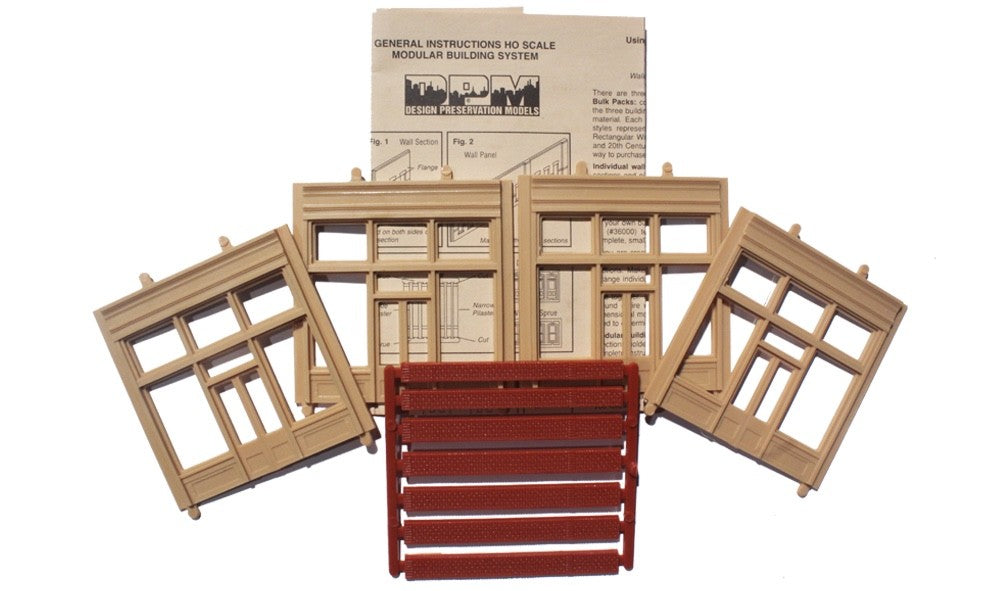 Woodland Scenics DPM 30161 HO Scale Street Level 20th Century Entry Kit
