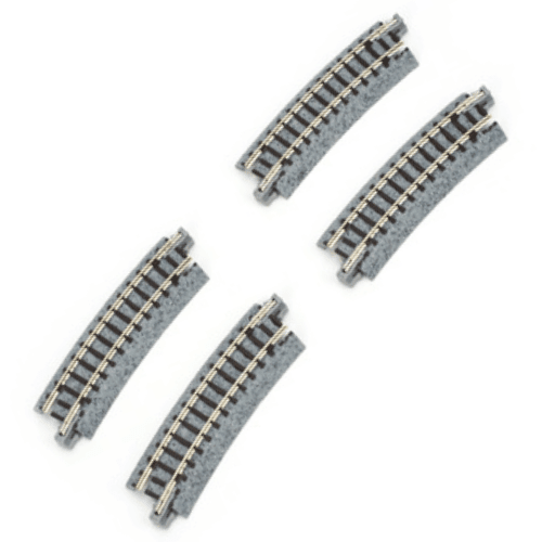 KATO 20 - 111 N Scale Unitrack R282mm (R11") 15° Curved Track - 4 - Pack - Oakville Model Trains Depot